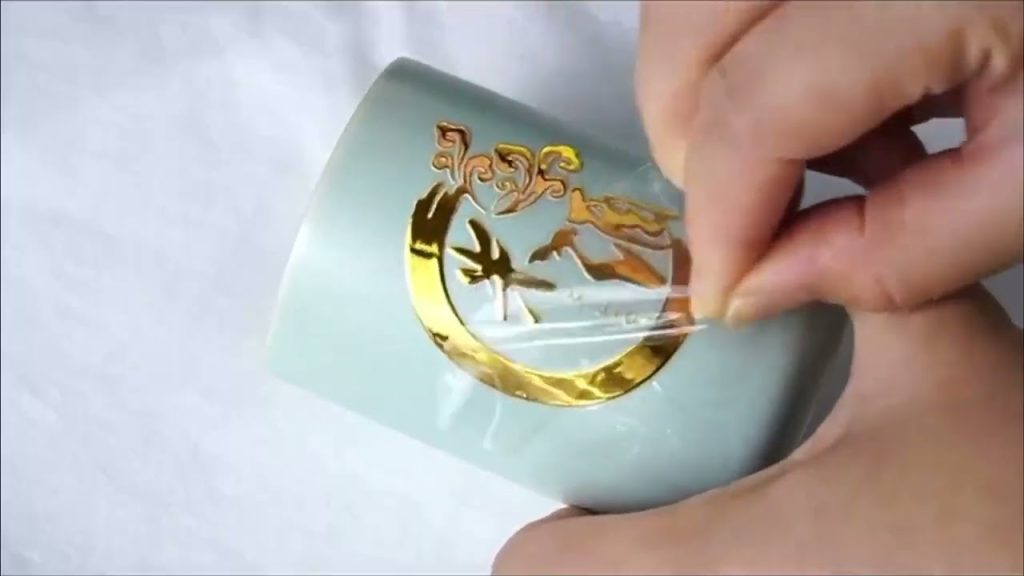 Gold UV Printing pada mug/cangkir